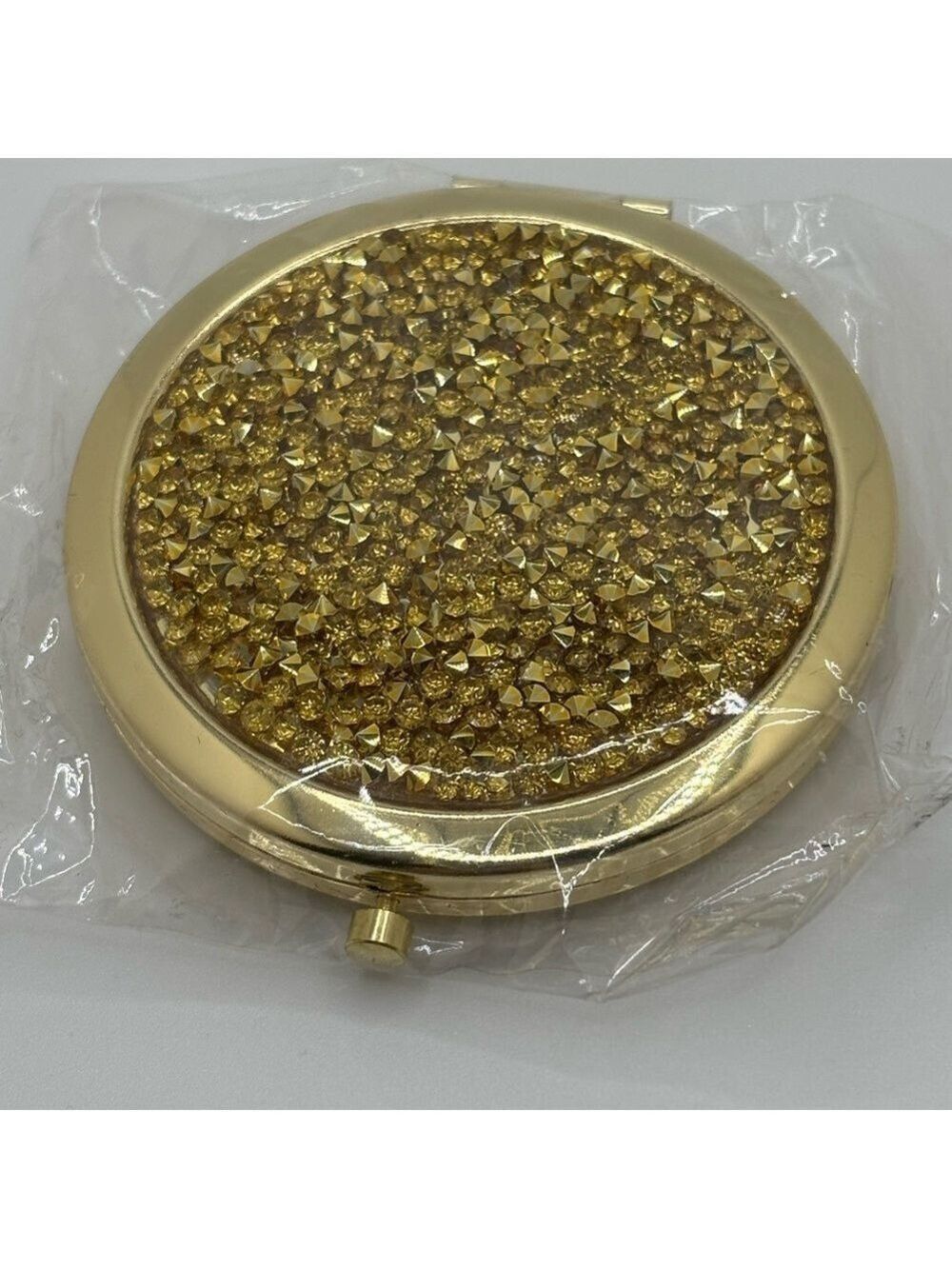 Gold Studded Compact Mirror